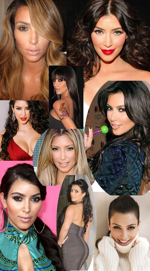 does kim kardashian wear hair extensions?